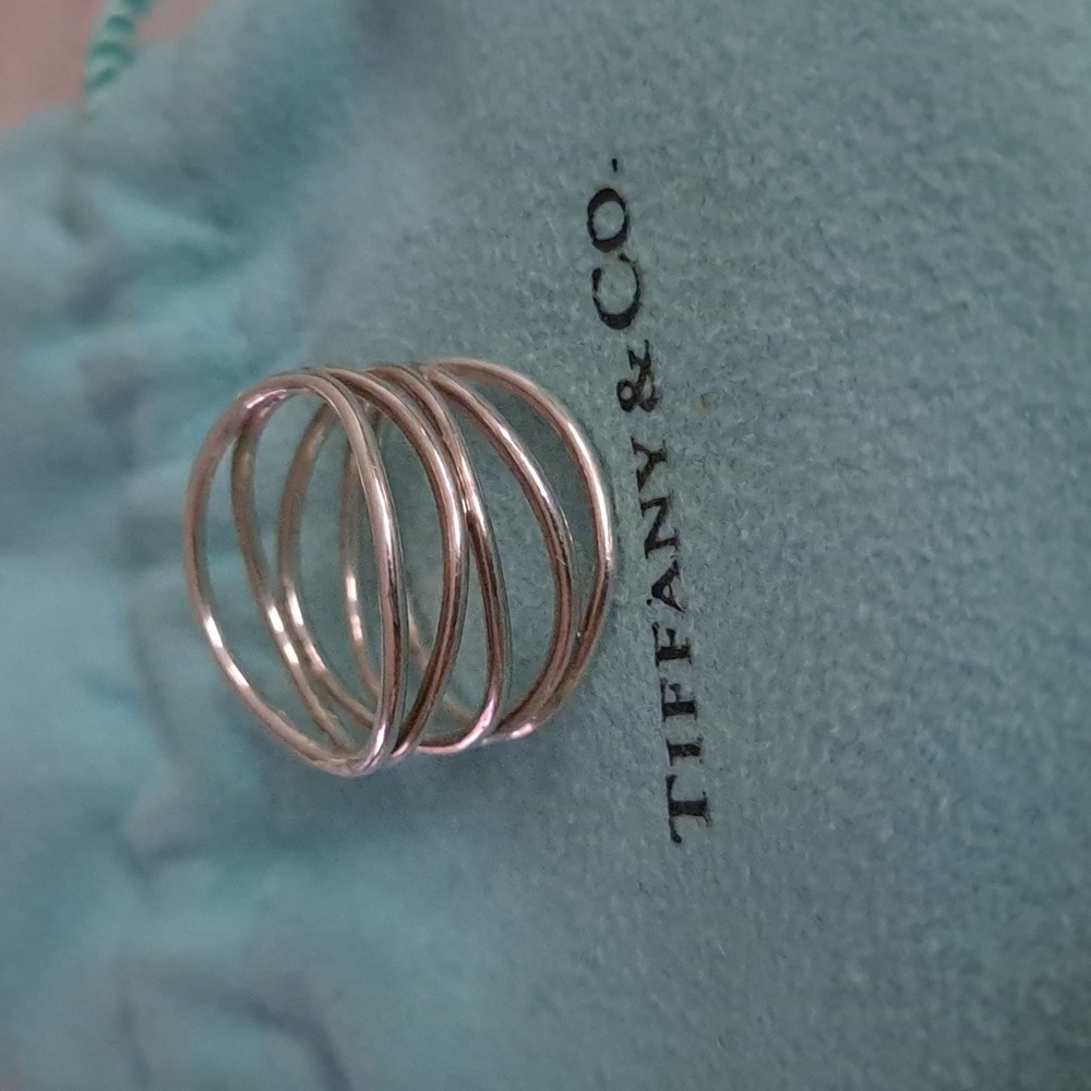 Authentic Tiffany & Co. Elsa Peretti Five Row Wave ring
